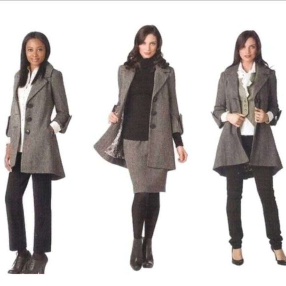 CAbi Wool Tweed Shakespeare Swing Coat Style 169 Size 4